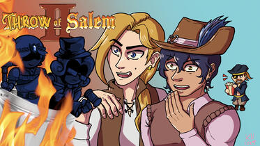 Dumpster Fire (Silhouettes on left (the ones in the trashcan) are from Town Of Salem 2, not mine!)